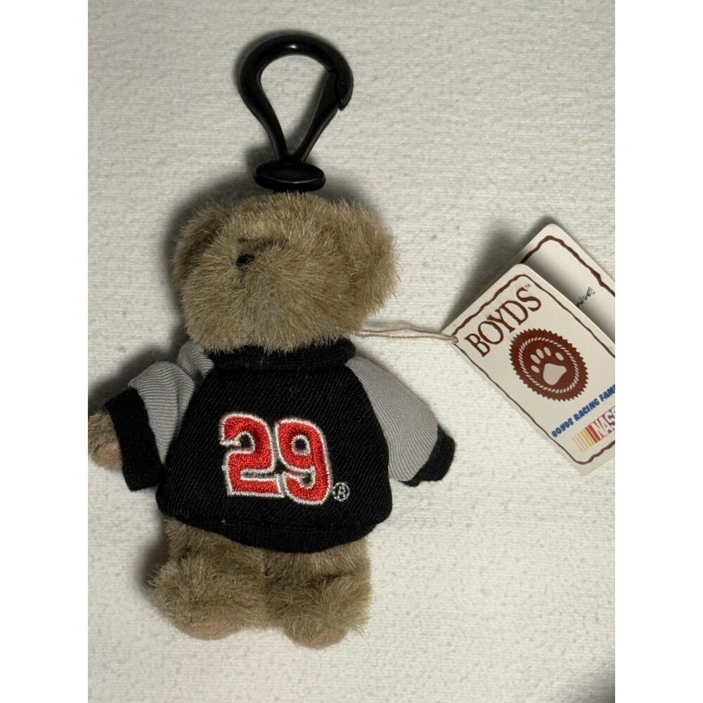 Boyds Kevin Harvick #29 Richard Childress Racing NASCAR Plush Bear Keychain
